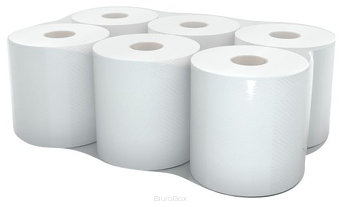 Ręczniki papierowe w rolce, 2-warstw., 130 m, szer.200 mm, 6 rolek