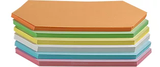 Karty moderacyjne sześciokąt, 95 x 205 mm, w różnych kolorach, 250 sztuk