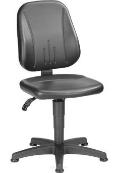 Krzesło robocze 9650, sztuczna skóra, na ślizgaczach, czarne