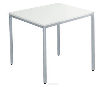 Stół uniwersalny, 800 x 800 mm, jasnoszary/jasne aluminium