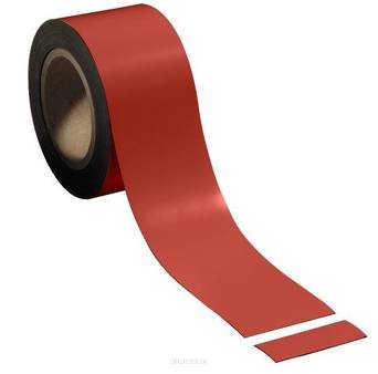 Taśma magnetyczna, szer. 70 mm, czerwona