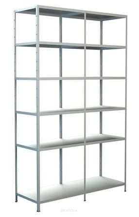 Regał metalowy - zestaw W 2300 x G 500 x S 1400 mm, biały