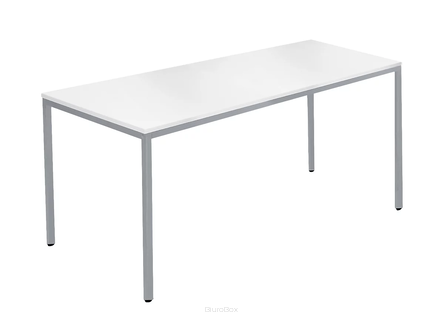 Stół uniwersalny, 1400 x 700 mm, biały/jasne aluminium