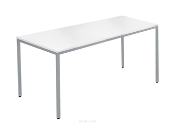 Stół uniwersalny, 1400 x 700 mm, biały/jasne aluminium