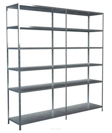 Regał metalowy - zestaw W 2300 x G 500 x S 2200 mm, ocynkowany