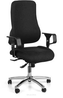 Krzesło biurowe Sitness 55, z podłokietnikami, Trevira, czarne