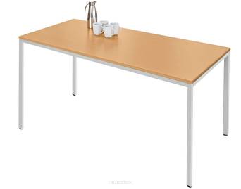 Stół uniwersalny, 1600 x 700 mm, buk/jasne aluminium