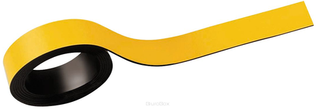 Taśma magnetyczna 15 mm, żółta, 2x1000 mm