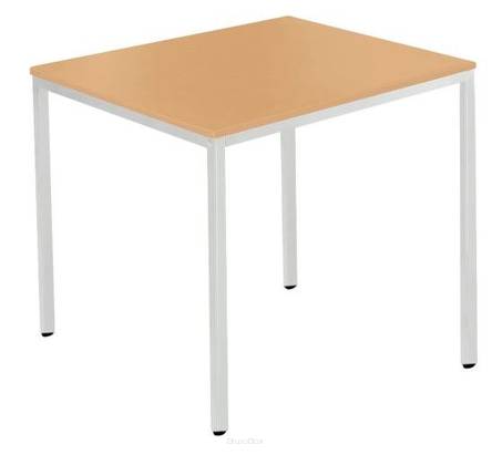 Stół uniwersalny, 800 x 800 mm, buk/jasne aluminium