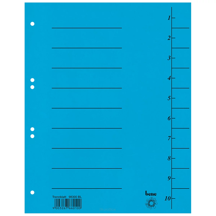 Przekładki kartonowe do segregatorów, 50 szt.