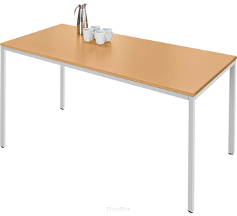 Stół uniwersalny, 1400 x 800 mm, buk/jasne aluminium