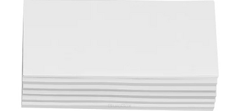 Karty moderacyjne prostokątne, 95 x 205 mm, białe, 250 sztuk