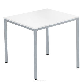 Stół uniwersalny, 800 x 700 mm, biały/jasne aluminium