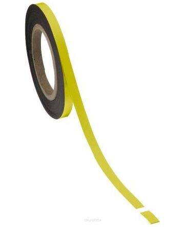 Taśma magnetyczna, szer. 10 mm, żółta