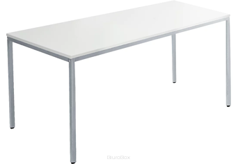 Stół uniwersalny, 1400 x 700 mm, jasnoszary/jasne aluminium
