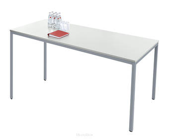 Stół uniwersalny, 1600 x 700 mm, jasnoszary/białe aluminium