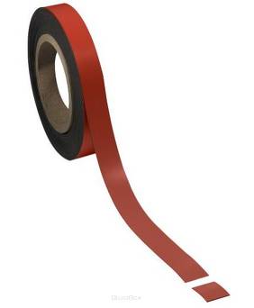 Taśma magnetyczna, szer. 20 mm, czerwona 2x10 m
