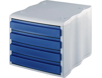 Pojemnik z szufladami  styro® wave, 4 szuflady