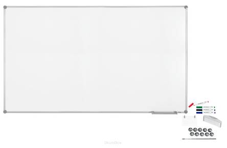 Tablica biała suchościeralna MAUL Premium 2000, zestaw, srebrna, powlekana tworzywem, 1200 x 2400 mm