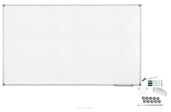 Tablica biała suchościeralna MAUL Premium 2000, zestaw, srebrna, powlekana tworzywem, 1200 x 2400 mm