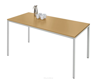 Stół uniwersalny, 1400 x 700 mm, buk/jasne aluminium
