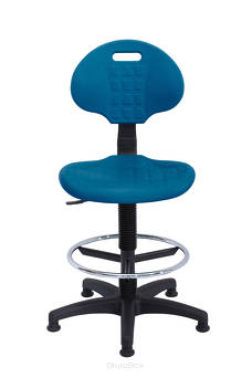 Wysokie krzesło warsztatowe PRO Special BLCPT niebieskie