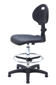 Wysokie krzesło warsztatowe PRO Special ChCPT Black