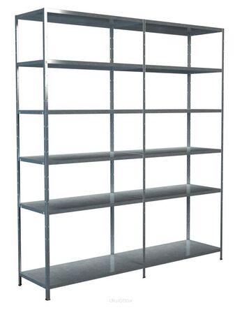 Regał metalowy - zestaw W 2300 x G 500 x S 2000 mm, ocynkowany