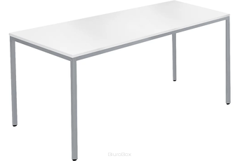 Stół uniwersalny, 1400 x 800 mm, biały/jasne aluminium