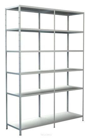 Regał metalowy - zestaw W 2300 x G 500 x S 1600 mm, biały