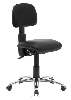 Krzesło robocze 764, obicie PCV, czarne