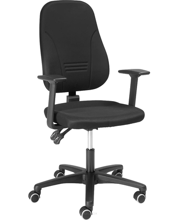 Krzesło pracownicze Younico plus 3, oparcie 610 mm, z podłokietnikami