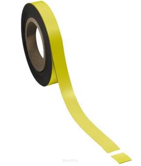 Taśma magnetyczna, szer. 20 mm, żółta 2x10 m