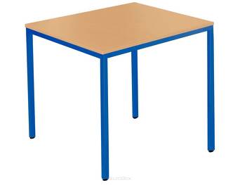 Stół uniwersalny, 800 x 800 mm, buk/niebieski