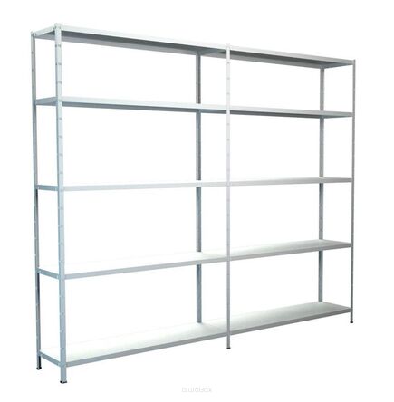 Regał metalowy - zestaw W 2000 x G 350 x S 2400 mm, biały