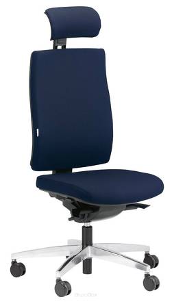 Krzesło biurowe Steifensand Ceto CT2450, z zagłówkiem, bez podłokietników, ciemnoniebieskie