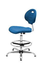 Wysokie krzesło laboratoryjne PRO Special ChL Blue