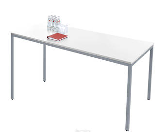 Stół uniwersalny, 1200 x 800 mm, biały/jasne aluminium