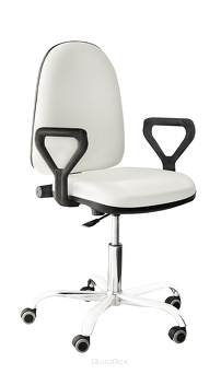 Krzesło laboratoryjne Basic, białe