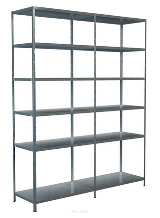 Regał metalowy - zestaw W 2300 x G 500 x S 1800 mm, ocynkowany