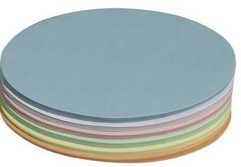 Karty moderacyjne owalne, 110 x 190 mm, w różnych kolorach, 250 sztuk